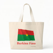 Burkina Faso Waving Flag with Name Canvas Bag