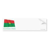 Burkina Faso Waving Flag with Name bumper stickers by Vexillophile Burkina Faso Waving Flag with Name bumper stickers