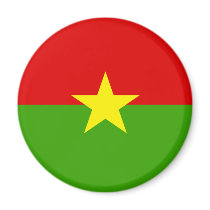 Burkina Flag Fridge Magnet