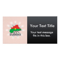Burkina Flag Map 2.0 Photo Card Template