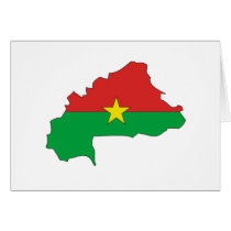 Burkina flag map cards