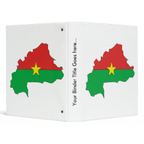 Burkina Flag Map full size Vinyl Binders