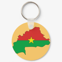 Burkina flag map keychains by FlagStore Burkina flag map keychains