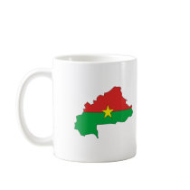 Burkina flag map mugs