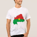 Burkina flag map t-shirts
