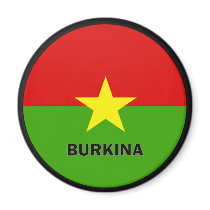 Burkina Roundel quality Flag Refrigerator Magnets