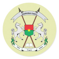 Burkinafaso Coat of Arms detail Round Stickers