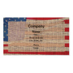 Burlap American Flag Business Card