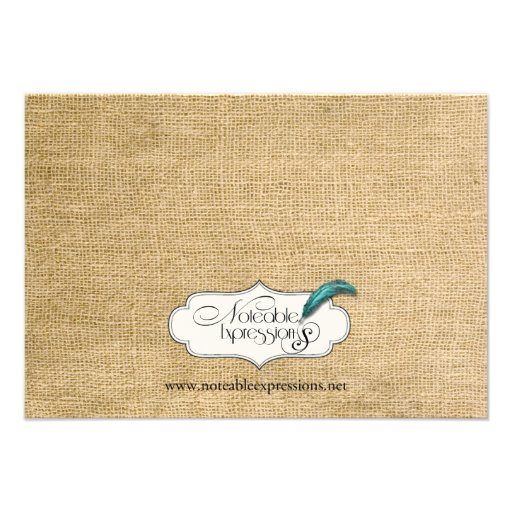 Burlap and Birch Posh Wedding Rehearsal Personalized Invitations