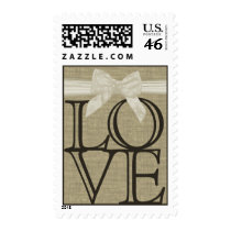 Burlap and Bow Love Stamp