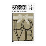 Burlap and Bow Love Stamp
