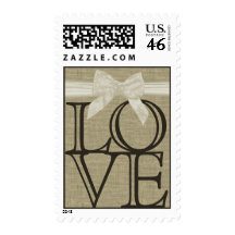 Burlap and Bow Love Stamp