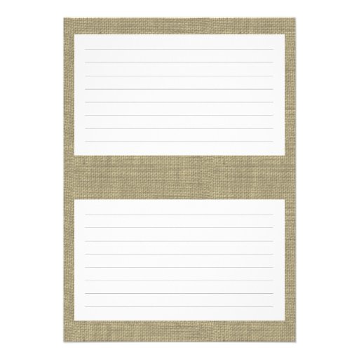 Burlap and Bow Recipe Cards