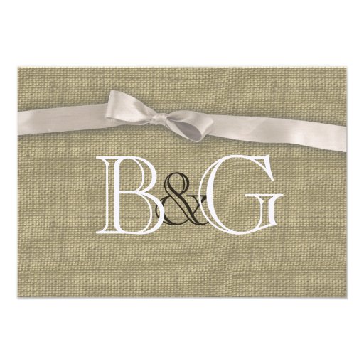 Burlap and Bow Response Card
