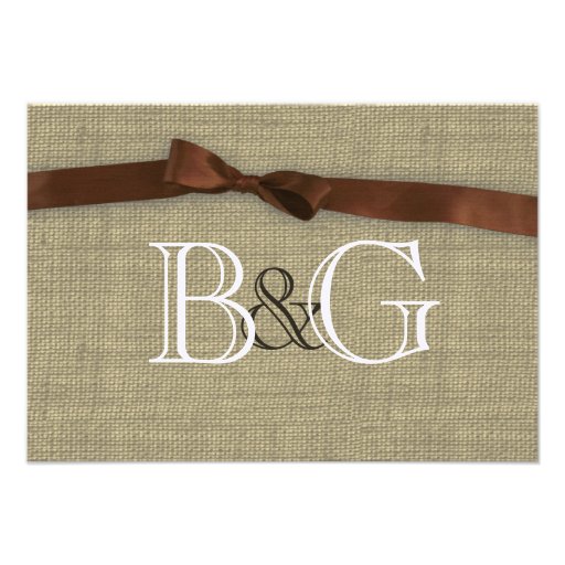 Burlap and Bow Response Card