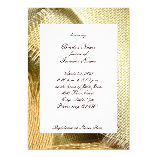Burlap and Daisy Country Bridal Shower Invitation