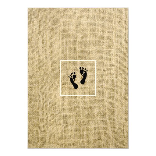 Burlap and Lace-Baby Shower Announcements