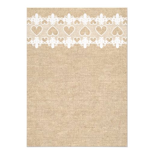 Burlap and Lace Bridal Shower Invitation