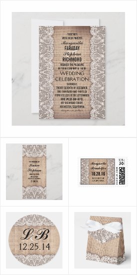 Burlap and Lace Rustic Wedding Collection