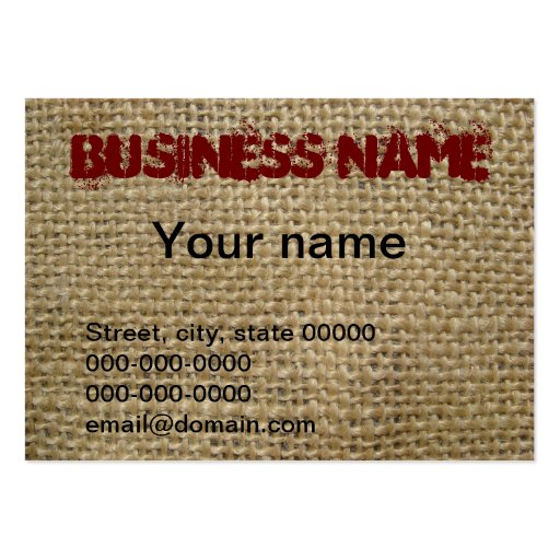 Burlap Business Card Templates