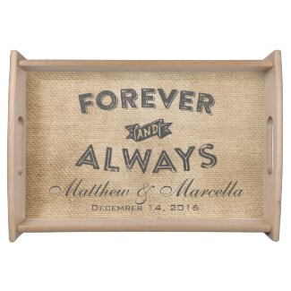 Burlap Forever and Always Wedding