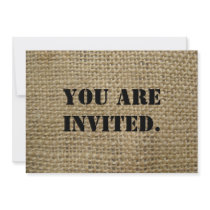 Burlap Custom Invites