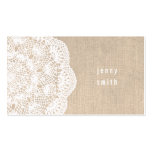 Burlap & Lace Doily Fashion Business Cards business cards