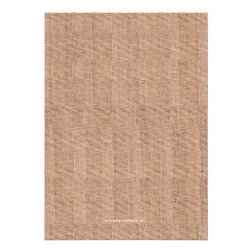 Burlap & Lace Print Wedding Invitation