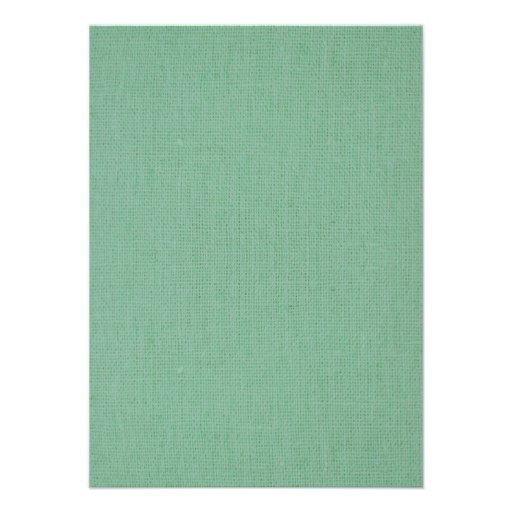 Burlap Mint Green Rustic Wedding Invitations