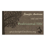 Burlap Rustic Tree Appointment Professional Business Card Templates