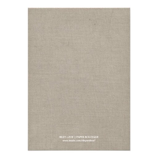 Burlap Rustic Vintage Rehearsal Dinner BBQ Personalized Invitation