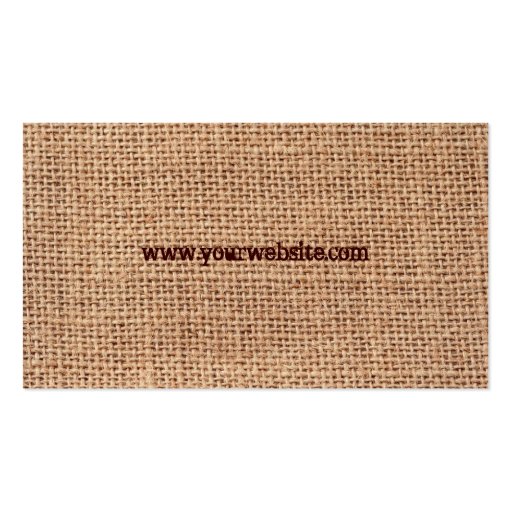 Burlap Texture Ripped Business Card (back side)