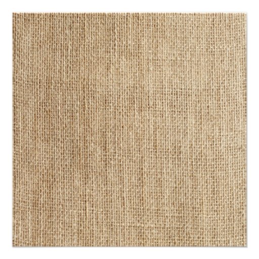 Burlap White Border Wedding Invitations