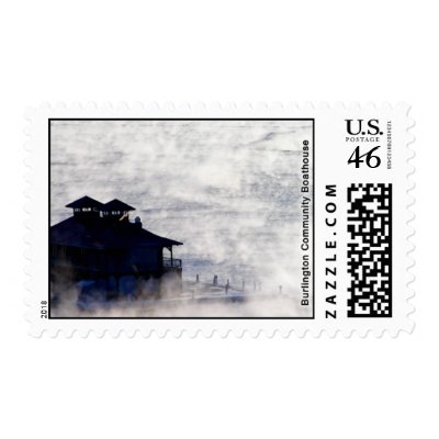 Burlington Community Boathouse Postage Stamp by ksignorello