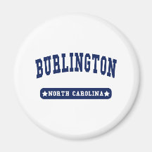 Burlington North Carolina College Style t shirts Fridge Magnet