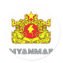 Burma Emblem stickers by FlagStore Burma Emblem stickers