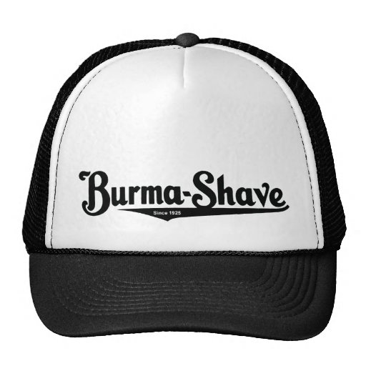 BurmaShave shaving cream Trucker Hat Zazzle