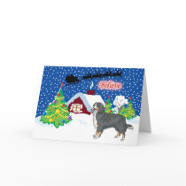 Burmese Mountain Dog Believe In Santa Christmas cards by freespiritdesigns Burmese Mountain Dog Believe In Santa Christmas cards