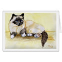 Burmese Seal Point Cat cards