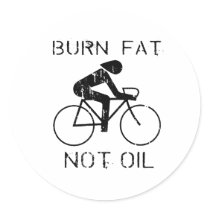 Burn Fat biking stickers