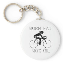 Burn Fat. Not Oil. (cycling) Faded.png keychains