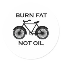 burn fat not oil stickers