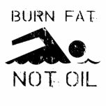 Burn Fat. Not Oil. Swim. t-shirts