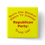 Burn the Books Buttons