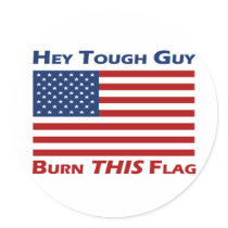 Burn THIS Flag (US) Round Stickers