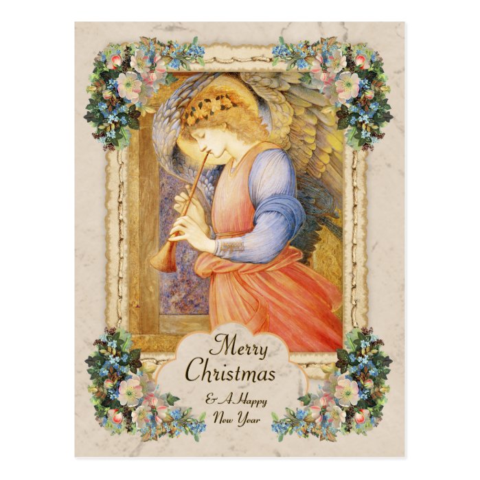Burne-Jones Musician angel CC0806 Christmas Postcard