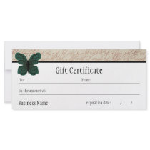 Burned Butterfly Gift Certificate Custom Rack Card