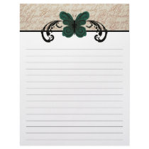 Burned Butterfly Lined Letterhead