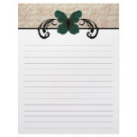 Burned Butterfly Lined Letterhead