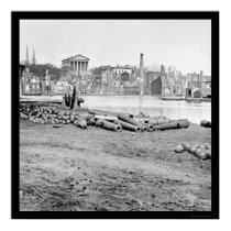 Burned District and Capitol in Richmond, VA 1865 posters